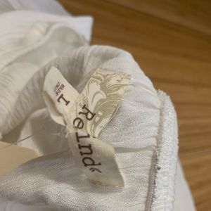 Off shoulder white with beige lace